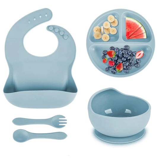 Silicone Baby Feeding Set 5/4pcs