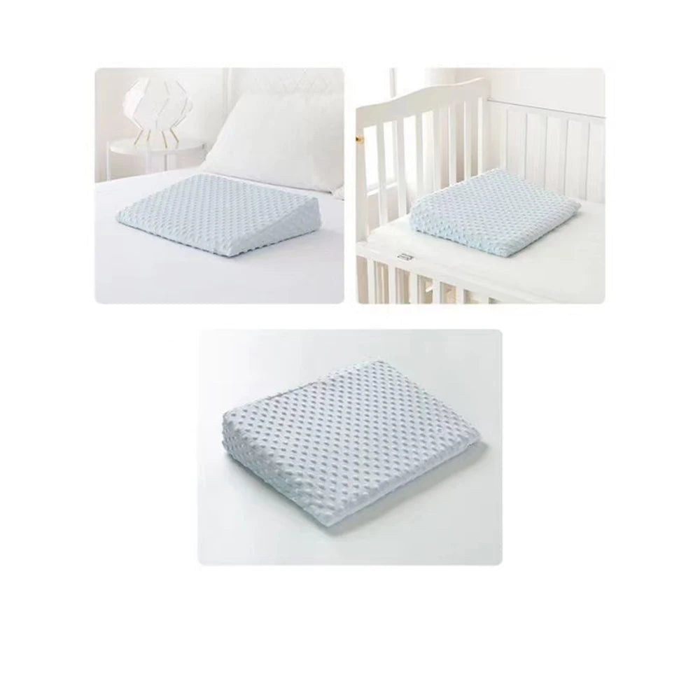 Baby anti vomit slope pillow with memory foam.