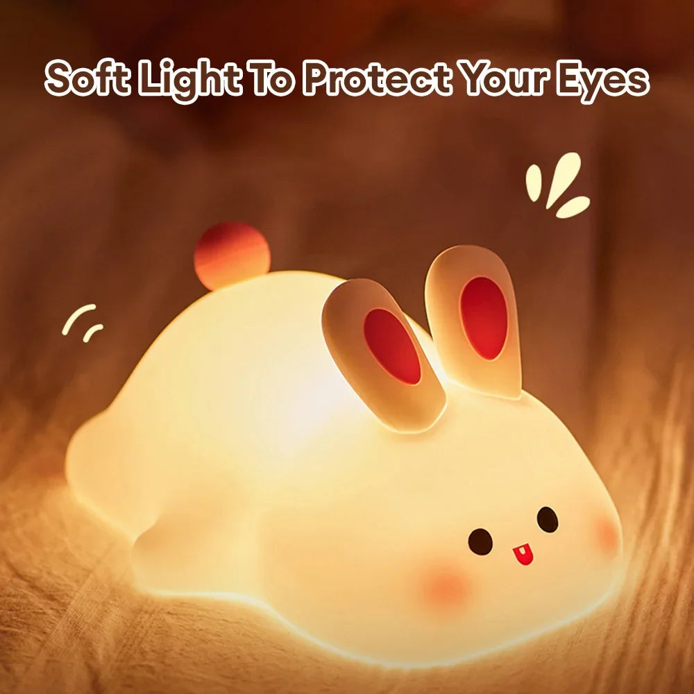 Bunny Silicone Night Light Touch-sensitive