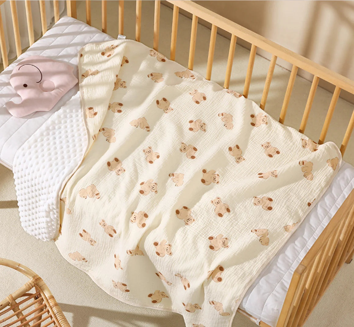 Newborn Baby Blanket, Cotton Swaddle