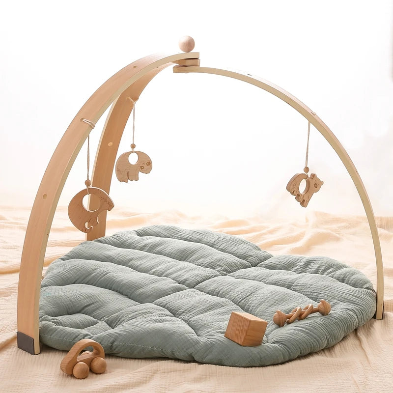 Natural Wooden Baby Gym Triangular