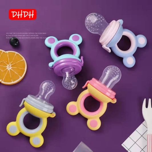 Baby Teether Nipple Fruit Food Feeder  Baby Accessories BPA Free, siicona