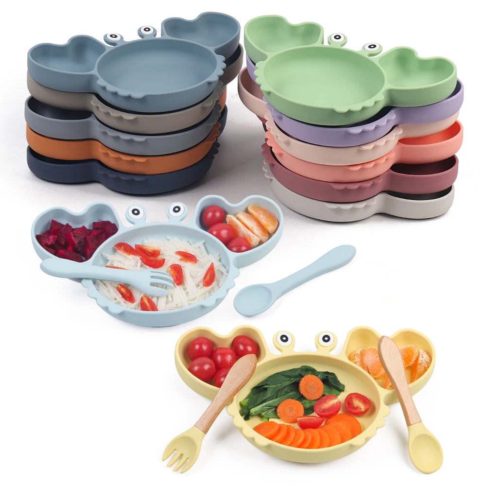 Silicone Non-Slip Dinner Set, BPA Free