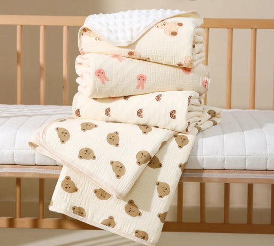 Newborn Baby Blanket, Cotton Swaddle