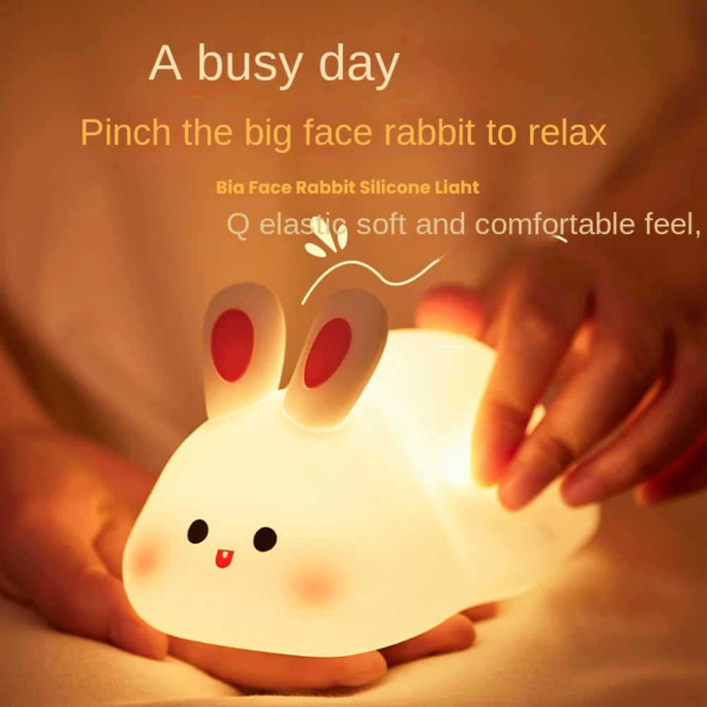 Bunny Silicone Night Light Touch-sensitive