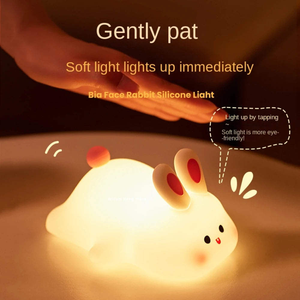 Bunny Silicone Night Light Touch-sensitive