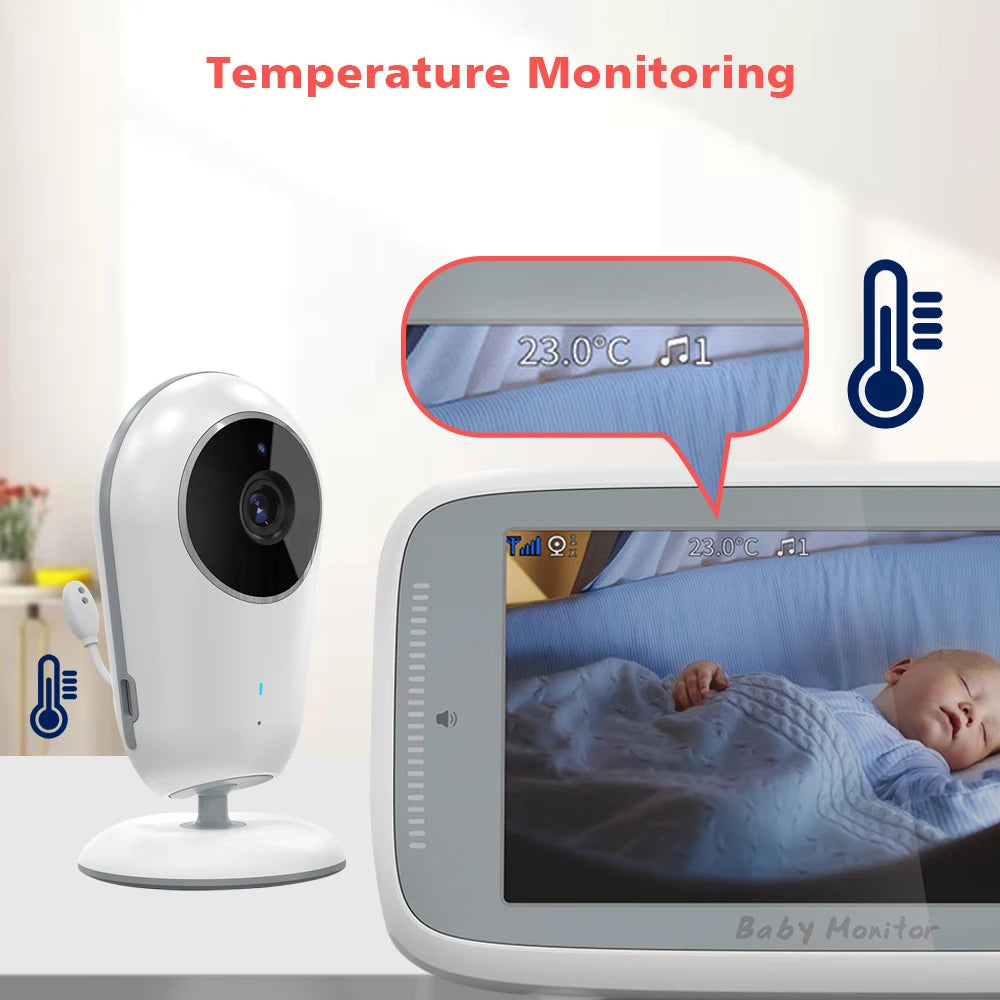 Baby Monitor 4.0 inch Camera 3X Digital Zoom Two Way Audio Auto Night Vision 720P HD Security