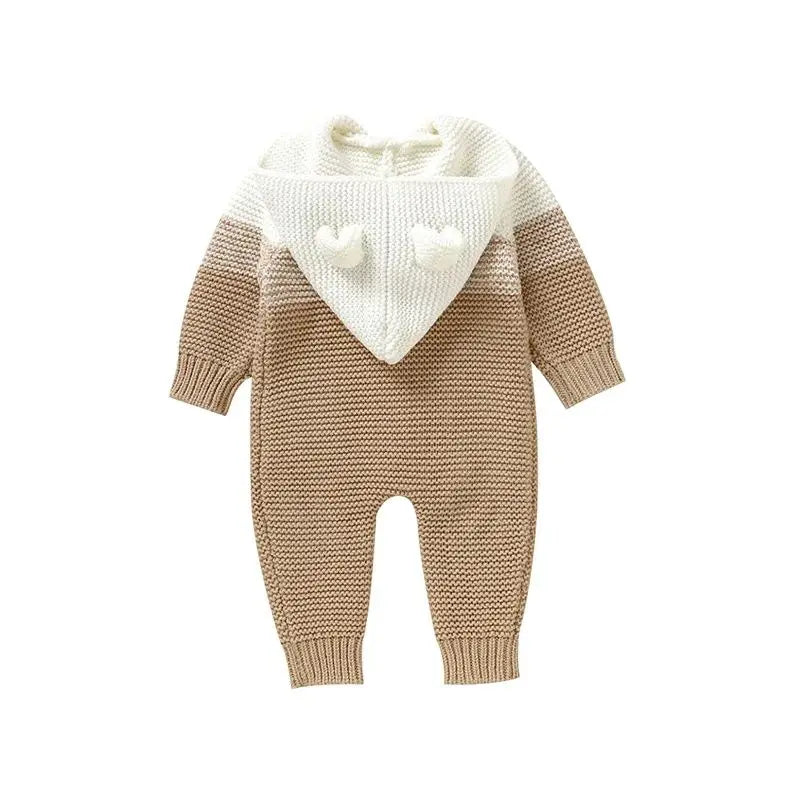 Winter Long Sleeve Infant Unisex Jumpsuits Hooded