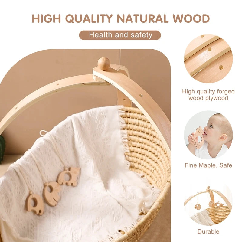 Natural Wooden Baby Gym Triangular