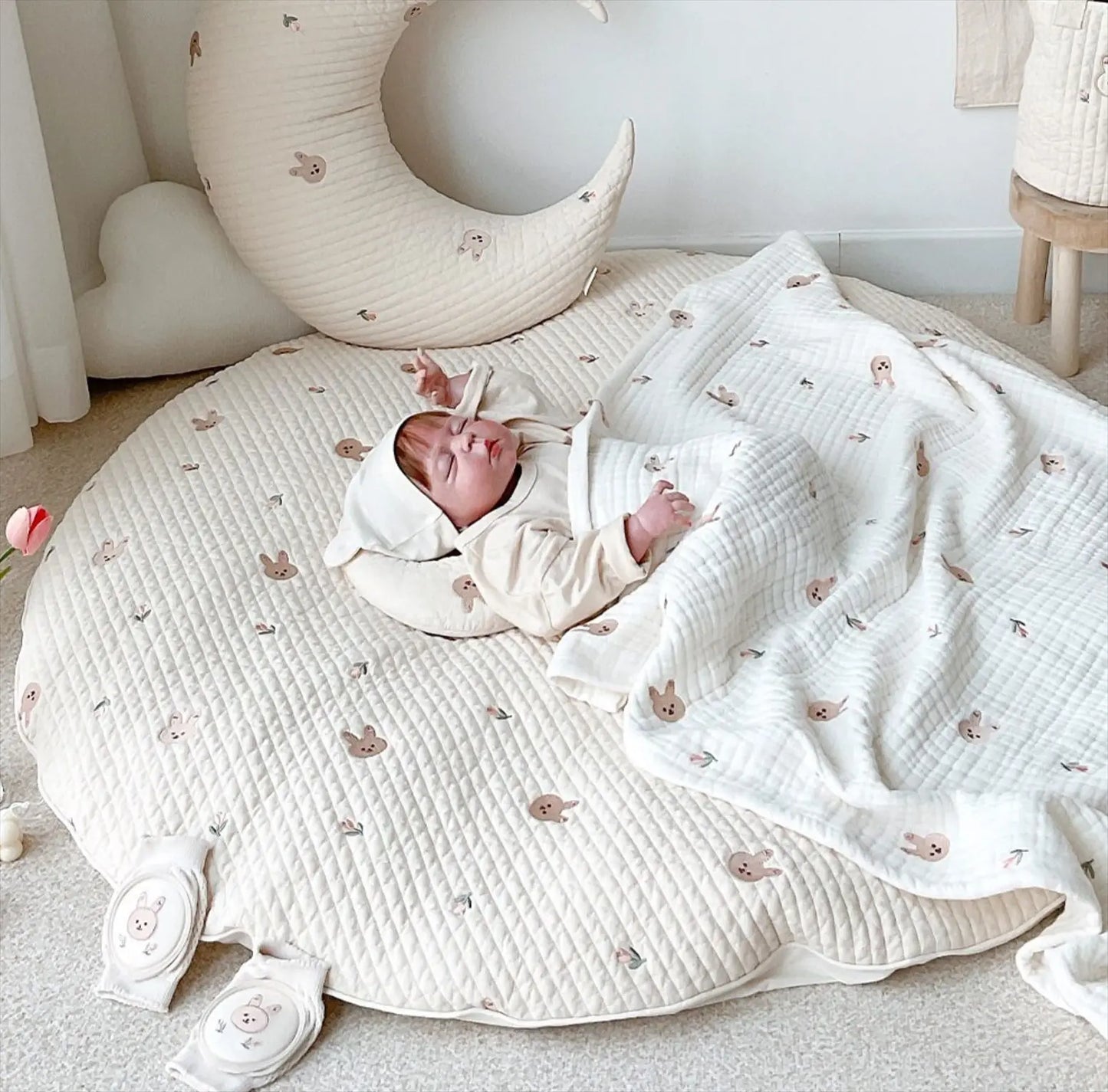 Baby Circular Crawling Mat Removable and Washable Floor