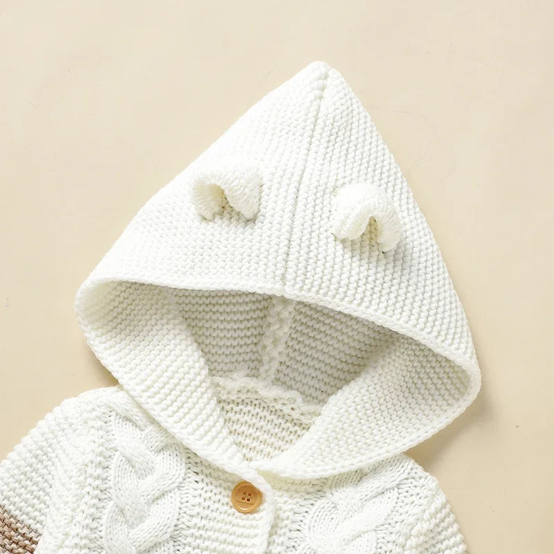 Winter Long Sleeve Infant Unisex Jumpsuits Hooded